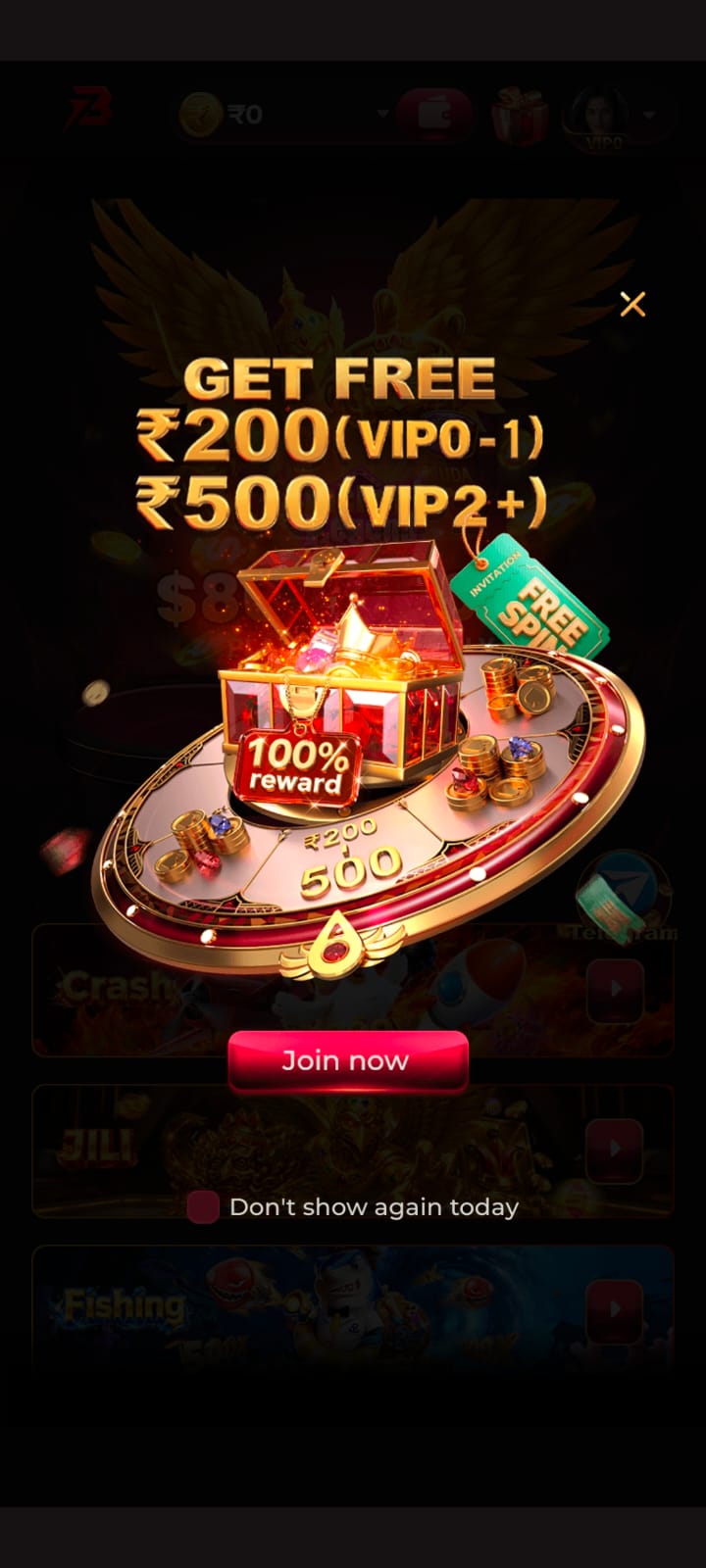 free bonus 200 & 500
